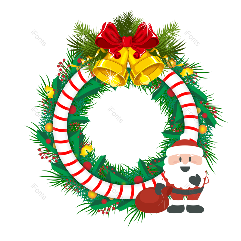 边框图片,圣诞老人元素,圣诞PNG,免抠素材